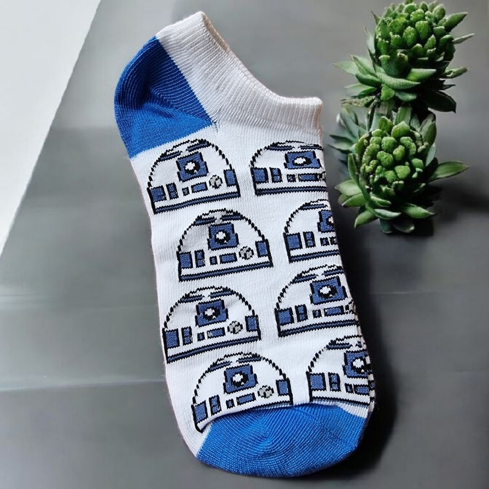 🌟FREE ADD-ON 🌟🆕️Star Wars The Mandalorian R2-D2 Ladies Ankle "No Show" Socks